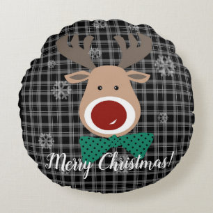 Merry Christmas!   Round Pillow