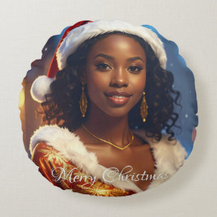 MERRY CHRISTMAS ROUND PILLOW