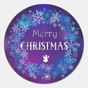 Merry Christmas Round Sticker