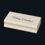 Merry Christmas  Rubber Stamp<br><div class="desc">Transform any craft project with these personalized maple wood art stamps. Leave a customized impression by uploading a design, image, pattern, or text onto our site and make a unique wood stamp. • Available in six sizes • Laser engraved on foam cushion • Option of adding wooden handle • Select...</div>