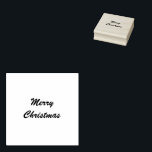 Merry Christmas Rubber Stamp<br><div class="desc">Merry Christmas Rubber Stamp with it's ink pad. Size: 2" x 2" Transform any craft project with these personalized maple wood art stamps. Leave a customized impression by uploading a design, image, pattern, or text onto our site and make a unique wood stamp. Available in six sizes Laser engraved on...</div>