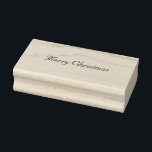 Merry Christmas Rubber Stamp<br><div class="desc">Transform any craft project with these personalized maple wood art stamps. Leave a customized impression by uploading a design, image, pattern, or text onto our site and make a unique wood stamp. • Available in six sizes • Laser engraved on foam cushion • Option of adding wooden handle • Select...</div>