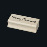 Merry Christmas Rubber Stamp<br><div class="desc">Add a cute greeting to cards and gift wrap. With a rubber stamp,  you don't need to spend time with careful handwriting,  simply add some elegant text in a second.</div>