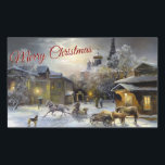 Merry Christmas Russian Winter Village Stickers<br><div class="desc">Merry Christmas Text with Russian Winter Village Painting</div>