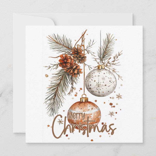 Merry Christmas Rustic Greeting (Front)