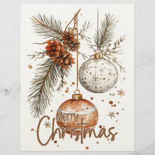 Merry Christmas Rustic Greeting Letterhead
