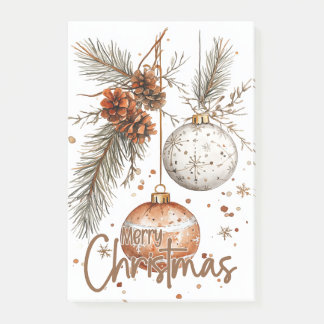 Merry Christmas Rustic Greeting Post-it Notes