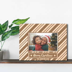 Merry Christmas rustic hoilday photo wooden etched