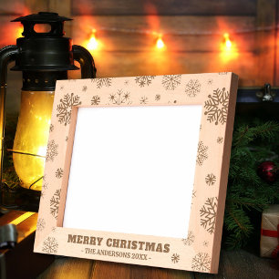 Merry Christmas rustic hoilday photo wooden etched