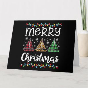 Merry Christmas Sailboat Sailing Lover Xmas Gift Card