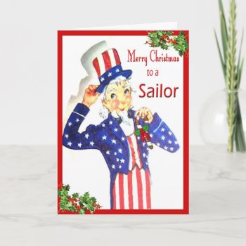 Merry Christmas Sailor Card by DogTagsandCombatBoot at Zazzle