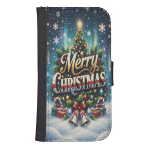 Merry Christmas Galaxy S4 Wallet Case