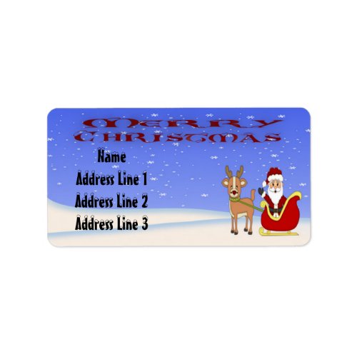 Merry Christmas Santa Address Labels