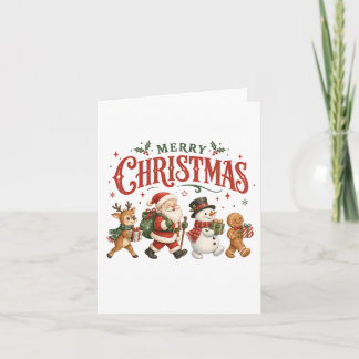 Merry Christmas Santa and Friends Card