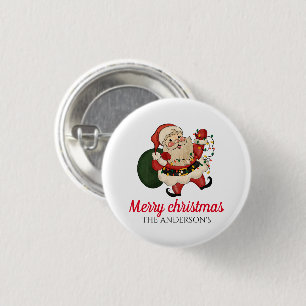Merry christmas santa button