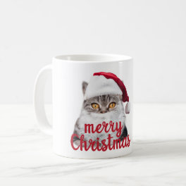 merry christmas santa cat mug
