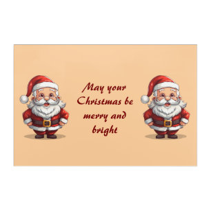 Merry Christmas Santa Celebration Wishes Wall-Art Acrylic Print
