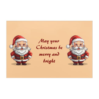 Merry Christmas Santa Celebration Wishes Wall-Art Acrylic Print