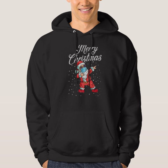 Merry Christmas Santa Claus 2022 Face Mask Virus Hoodie (Front)