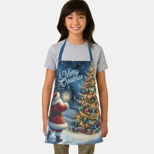 Merry Christmas Santa Claus All_Over Print Apron