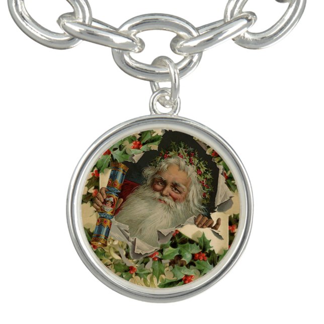 Merry Christmas Santa Claus Antique classic Bracelet (Design)