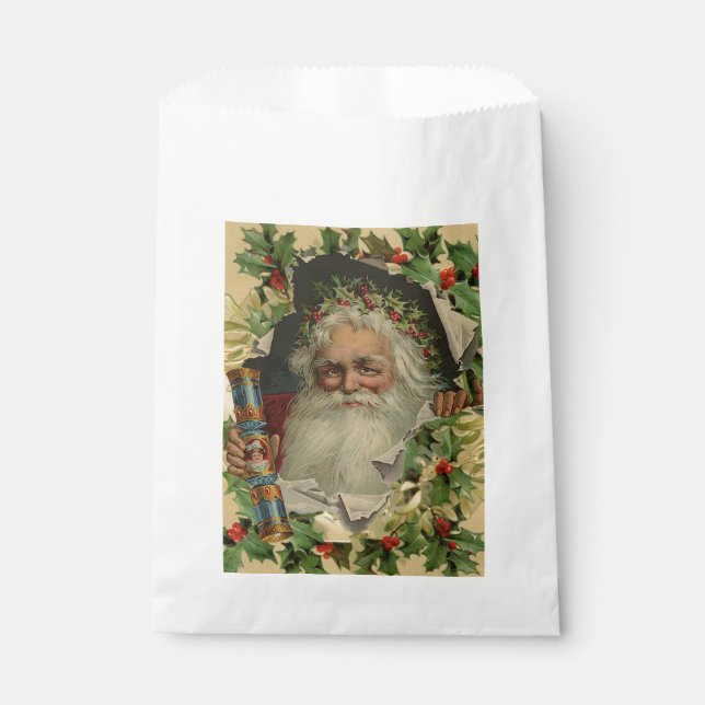 Merry Christmas Santa Claus Antique classic Favor Bag (Front)