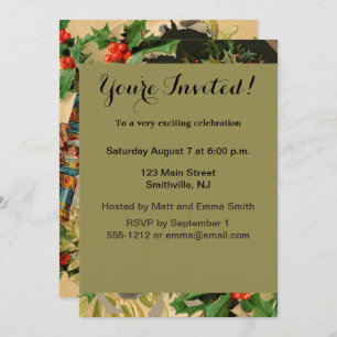 Merry Christmas Santa Claus Antique classic Invitation