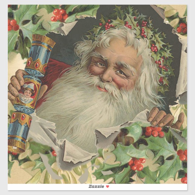 Merry Christmas Santa Claus Antique classic Sticker (Sheet)