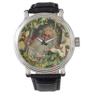 Merry Christmas Santa Claus Antique classic Watch