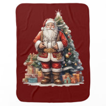 Merry Christmas Santa Claus Baby Blanket