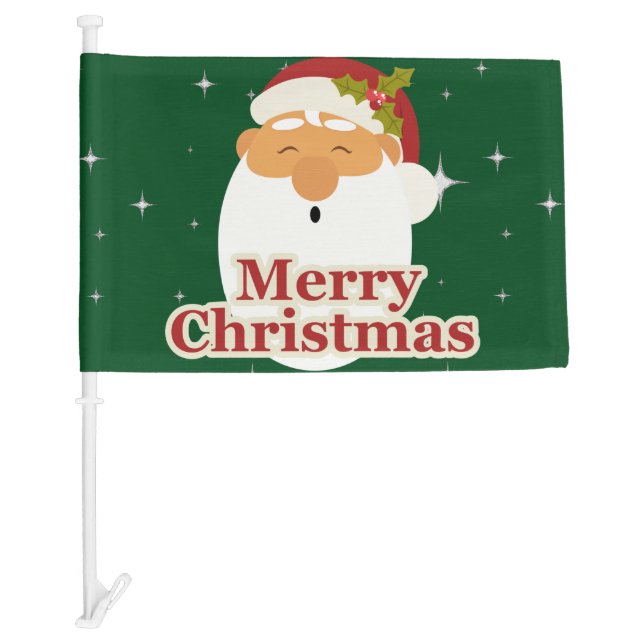 Merry Christmas Santa Claus Car Flag (Front)