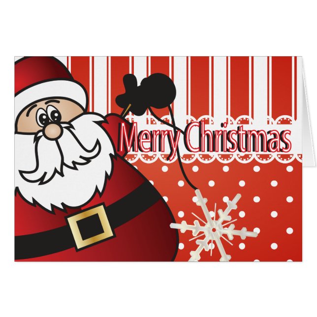 Merry Christmas Santa Claus Cards (Front Horizontal)