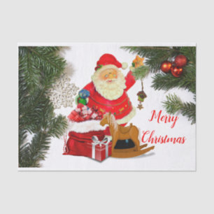 Merry Christmas Santa Claus Decoupage Craft Tissue Paper