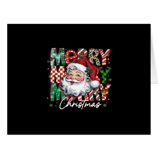 Merry Christmas Santa Claus Essential Cards (Front Horizontal)
