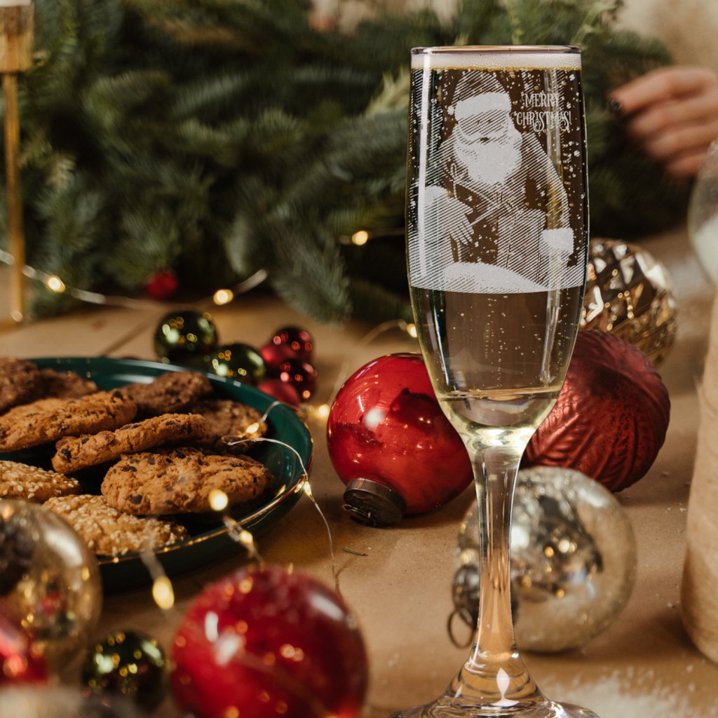 Merry Christmas - Santa Claus Etched