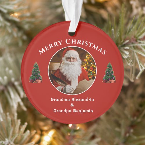 Merry Christmas Santa Claus Family Personalize  Ornament