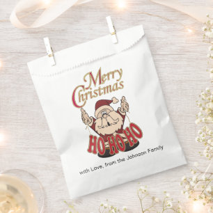 Merry Christmas Santa Claus Favor Bag