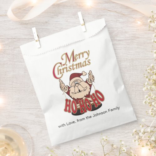 Merry Christmas Santa Claus  Favor Bag