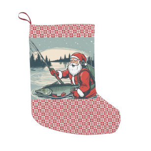 Fish Green Christmas Stocking Holiday Felt Fishing