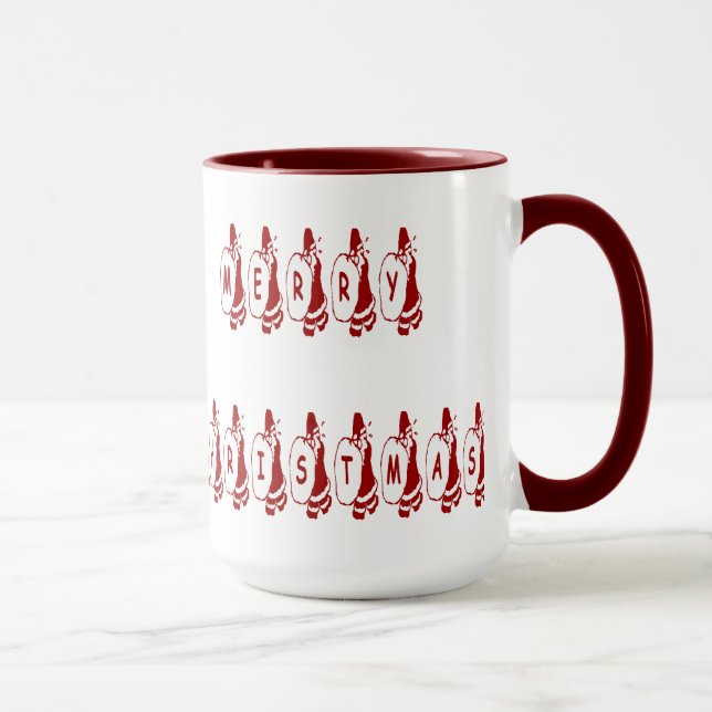 Merry Christmas Santa Claus Font Mug (Right)