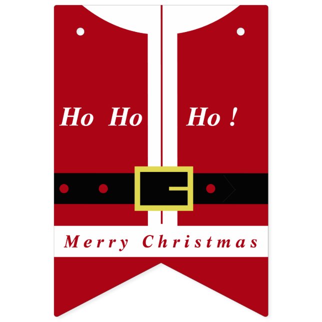 Merry Christmas - Santa Claus - Gifts For Everyone Bunting Flags (First Flag)