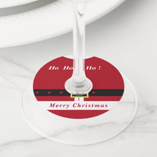 Merry Christmas _ Santa Claus _ Gifts For Everyone Wine Glass Tag