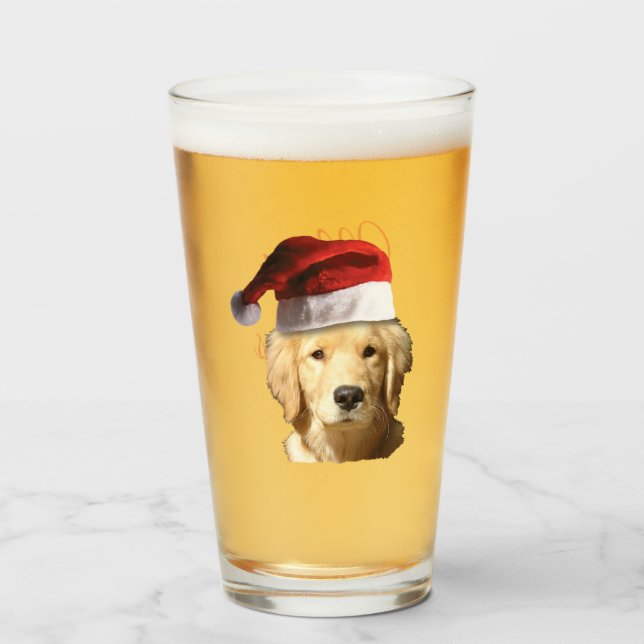 Merry Christmas Santa Claus Glass (Front Filled)