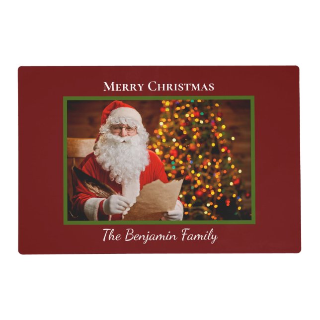 Merry Christmas Santa Claus Happy Holidays Placemat (Front)