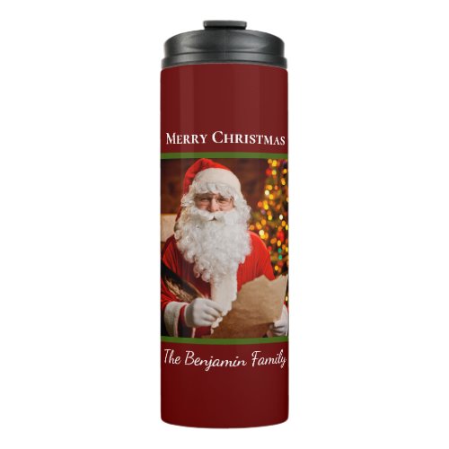 Merry Christmas Santa Claus Happy Holidays Thermal Tumbler