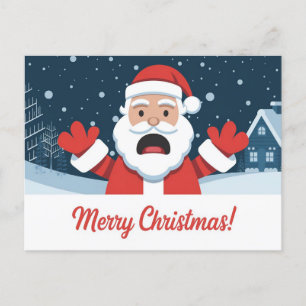 Merry Christmas santa claus Holiday Postcard