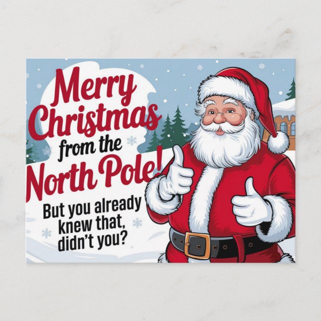 Merry Christmas santa claus Holiday Postcard (Front)