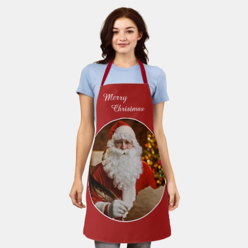 Merry Christmas Santa Claus Holidays Personalize Apron