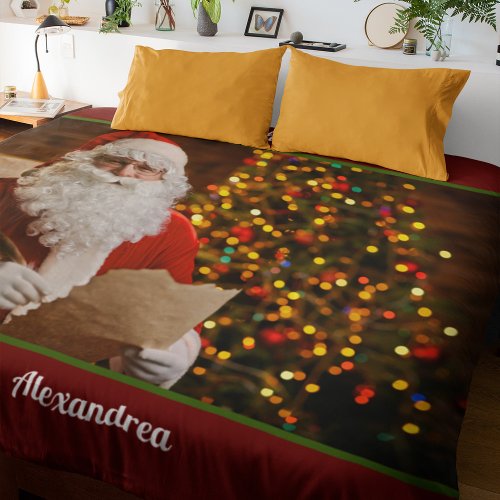 Merry Christmas Santa Claus Holidays Personalize  Duvet Cover
