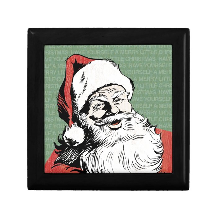 Merry Christmas Santa Claus Keepsake Boxes